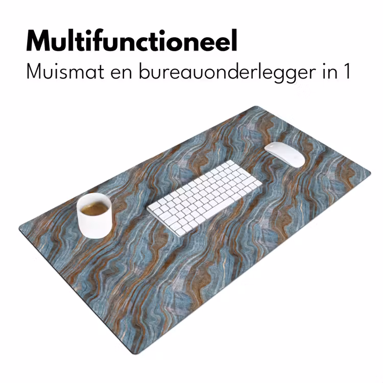 Patroon - Steen - Blauw Muismat XXL klein 681 -sfeer4