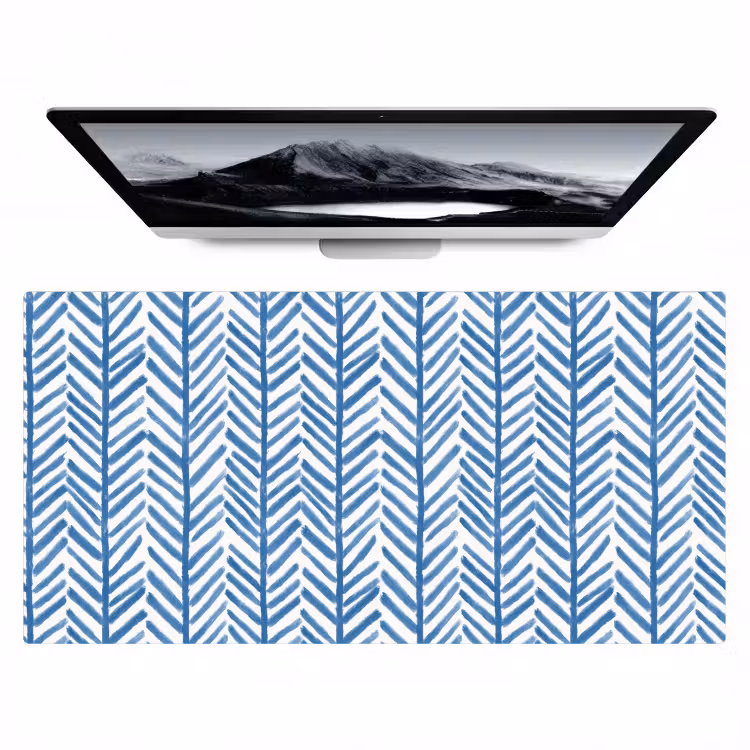 Patroon - Streep - Blauw Muismat XXL klein 681 -zzz3d