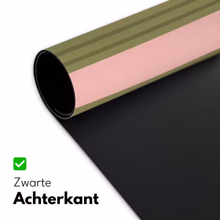 Patroon - Strepen - Abstract - Roze - Groen Muismat XXL klein -sfeer2