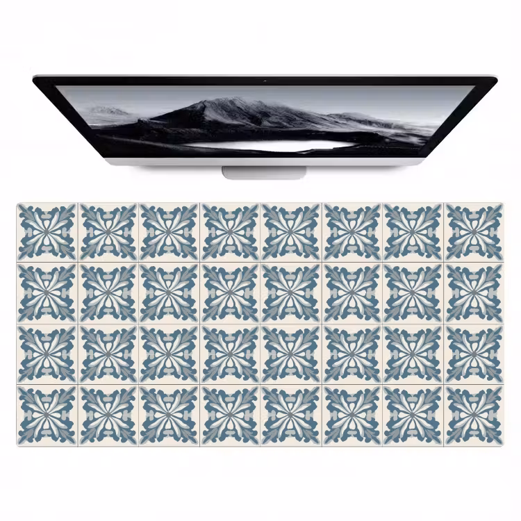 Dessin - Tegel - Blauw Muismat XXL klein 681 -zzz3d