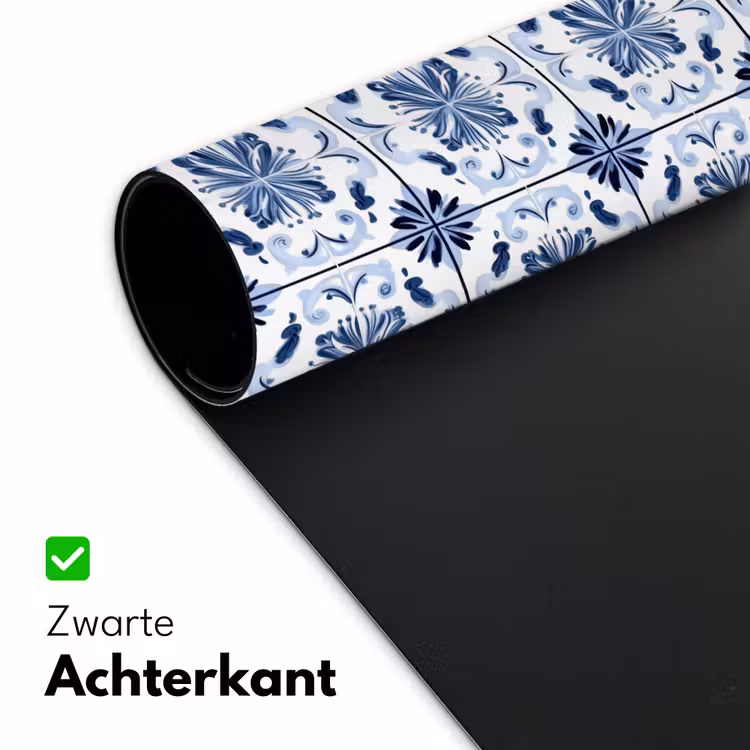 Patroon - Tegel - Blauw Muismat XXL klein 681 -sfeer2