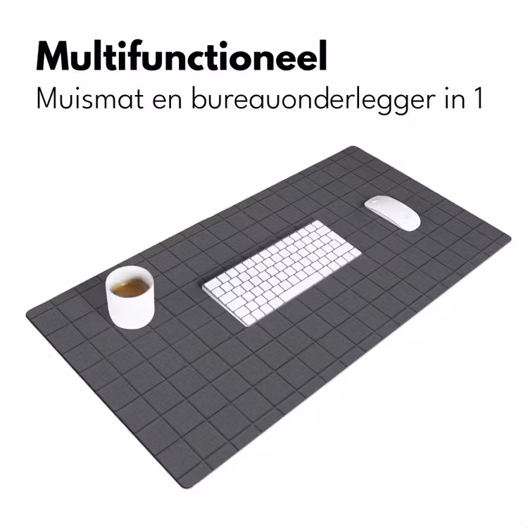 Patroon - Tegel - Grafiet - Grijs Muismat XXL klein 681 -sfeer4