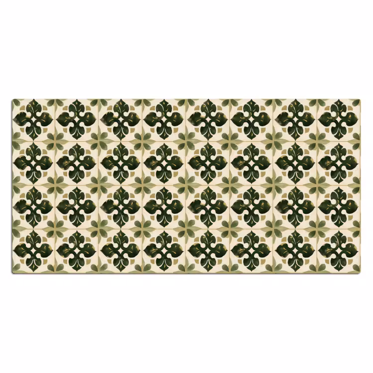 Patroon - Tegel - Groen Muismat XXL klein 681 -3d_leeg