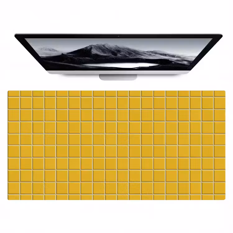 Patroon - Tegel - Okergeel Muismat XXL klein 681 -zzz3d