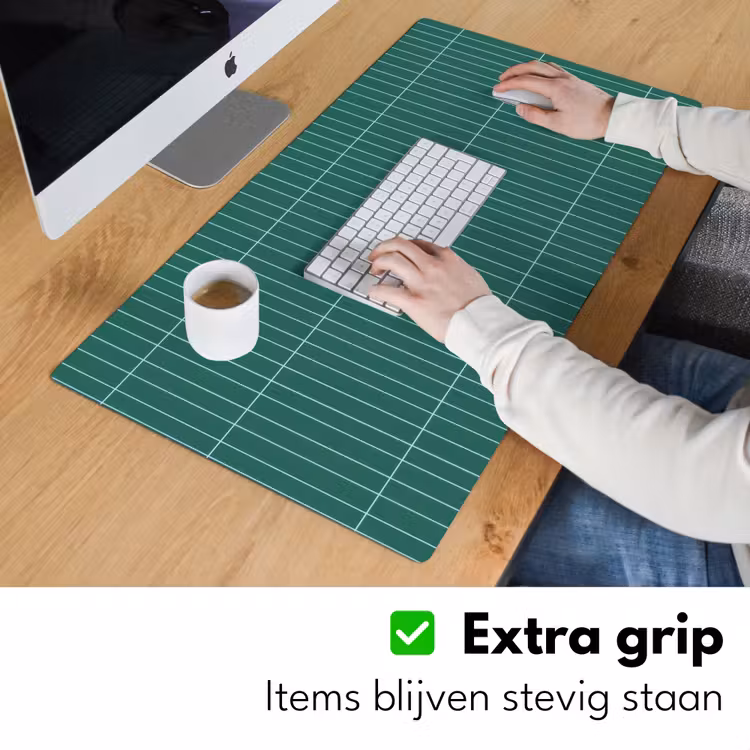 Patroon - Tegel - Saliegroen Muismat XXL klein 681 -sfeer3