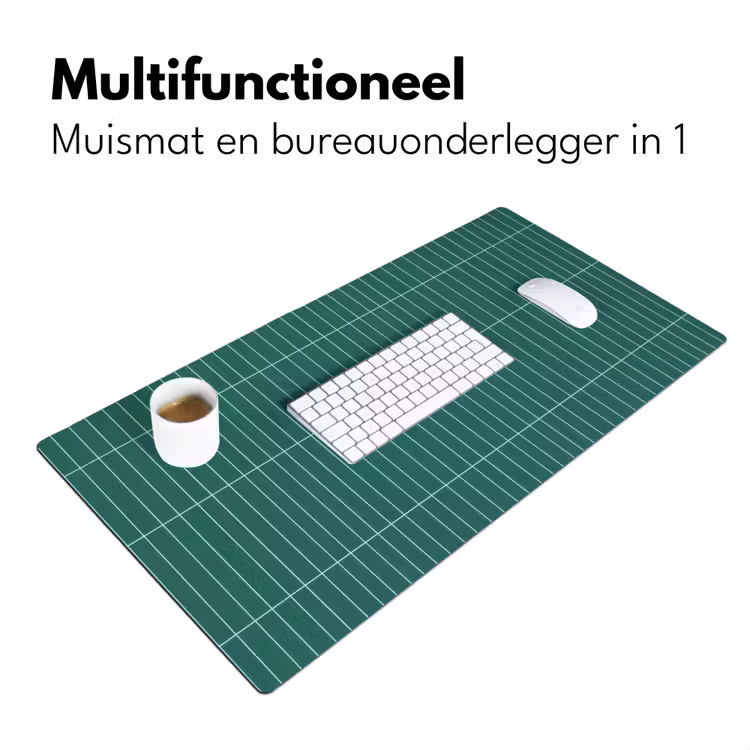 Patroon - Tegel - Saliegroen Muismat XXL klein 681 -sfeer4