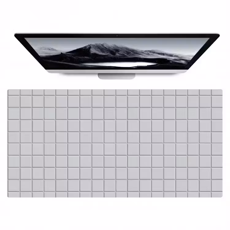Patroon - Tegels - Licht - Grijs Muismat XXL klein 681 -zzz3d