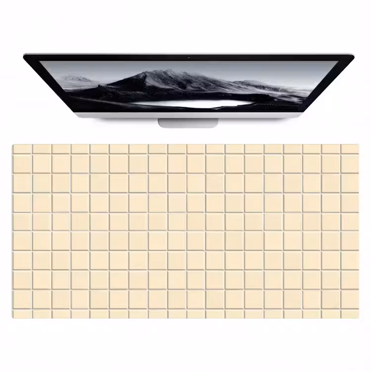 Patroon - Tegels - Gebroken - Wit Muismat XXL klein 681 -zzz3d