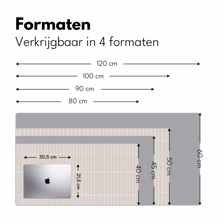 Patroon - Tegels - Zand Muismat XXL klein 681 -sfeer5