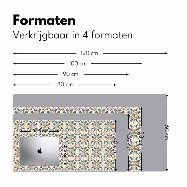 Patroon - Klassiek - Kleurrijk Muismat XXL klein 681 -sfeer5