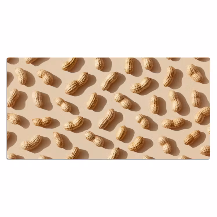 Pinda's - Patroon - Beige Muismat XXL klein -3d_leeg