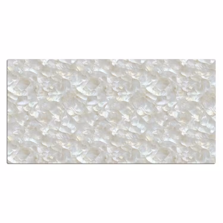 Parelmoerglans - Wit - Schelp Muismat XXL klein 681 -3d_leeg