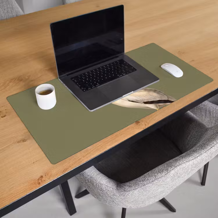Pelikaan - Wit - Vogel - Klassiek - Natuur Muismat XXL klein -sfeer1