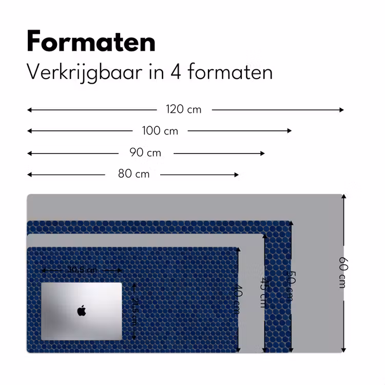 Penny - Mozaïek - Donkerblauw Muismat XXL klein 681 -sfeer5