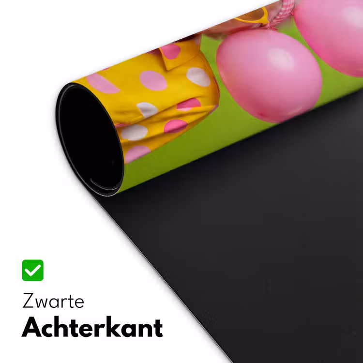 Mens - Ballonnen - Feest - Kleurrijk - Roze Muismat XXL klein -sfeer2
