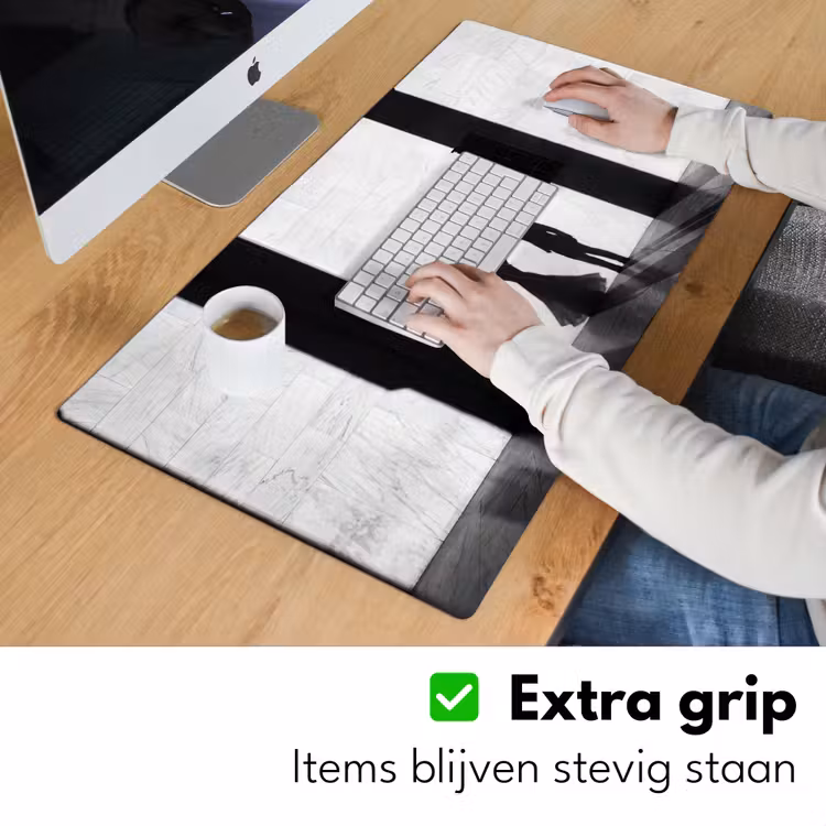Mensen - Schaduw - Dans - Zwart-wit - Liefde Muismat XXL klein -sfeer3