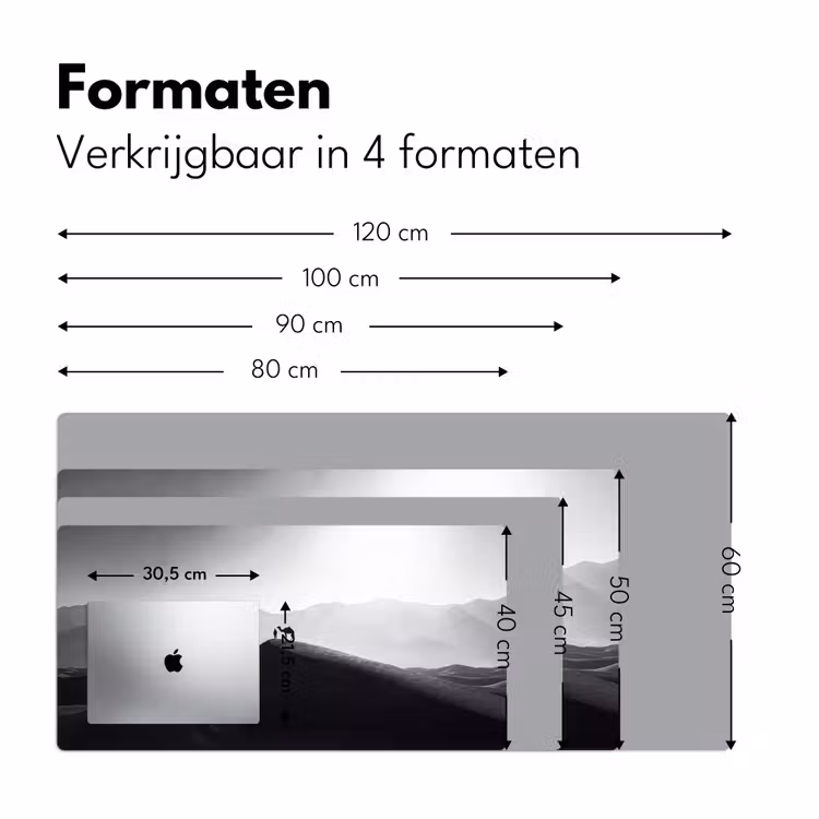 Mens - Kameel - Zandduin - Natuur - Monochroom Muismat XXL klein -sfeer5