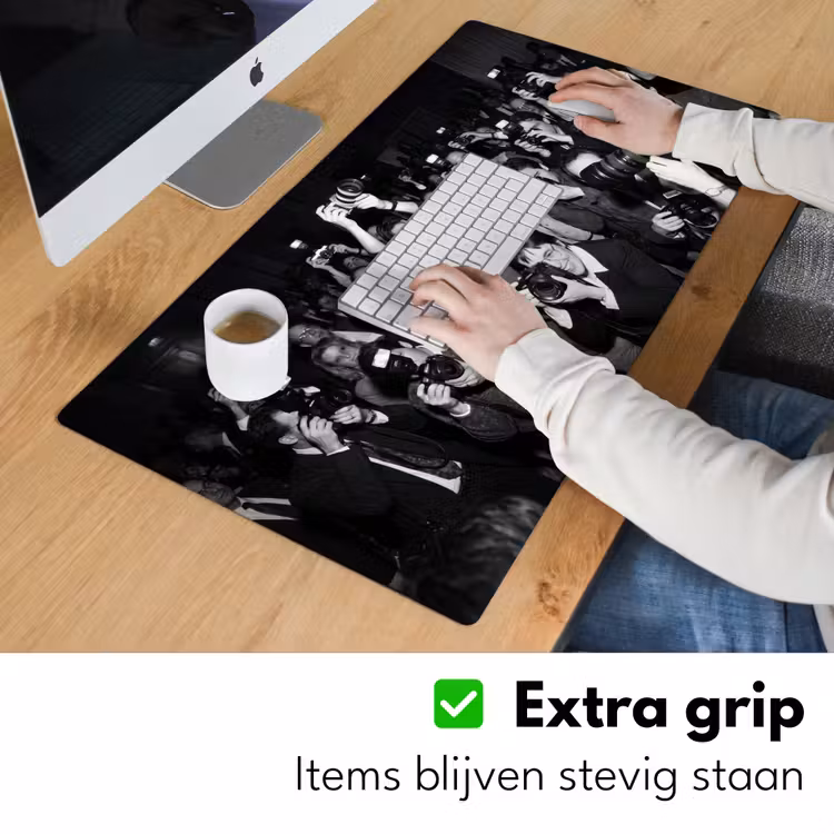 Fotografen - Menigte - Flitsers - Journalistiek Muismat XXL klein -sfeer3