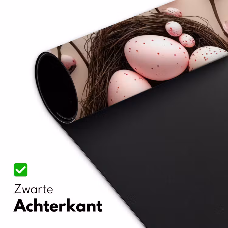 Roze - Bloesems - Eieren Muismat XXL klein -sfeer2