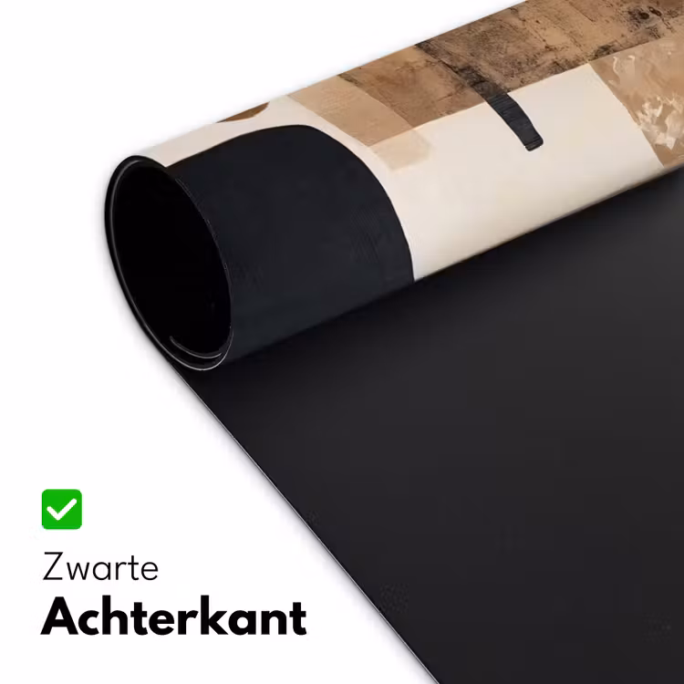 Vlakken - Abstract - Zwart - Strepen Muismat XXL klein -sfeer2