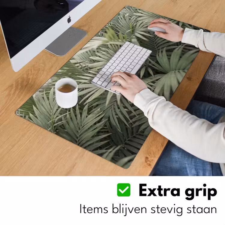 Plant - Palmbladeren - Natuur - Groen Muismat XXL klein -sfeer3