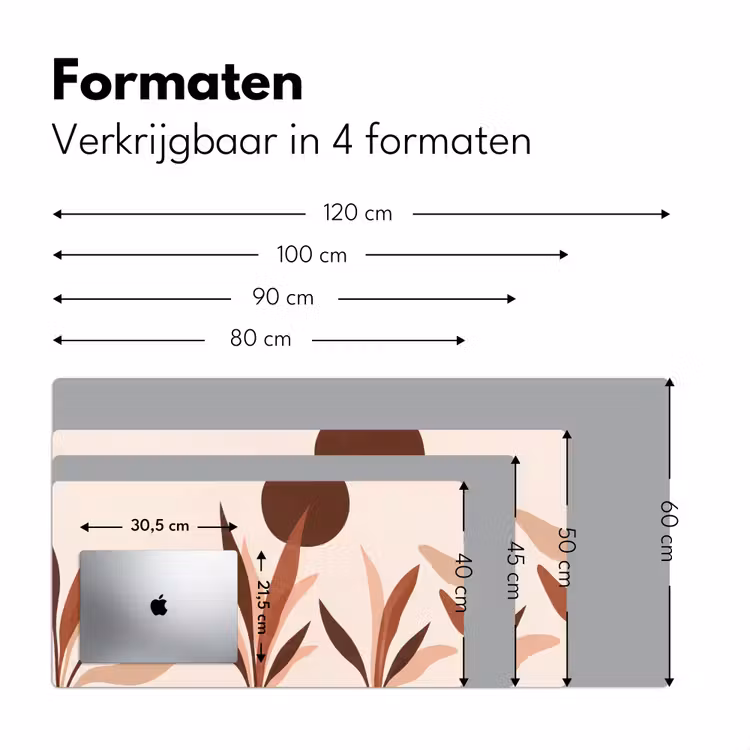 Planten - Abstract - Natuur - Bruin Muismat XXL klein -sfeer5