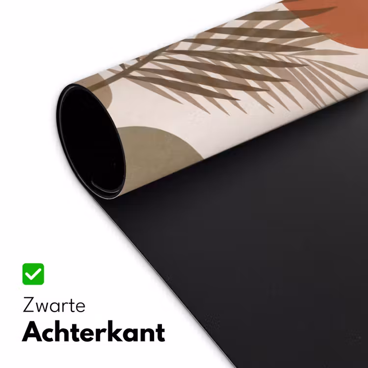 Planten - Bladeren - Abstract - Modern - Beige Muismat XXL klein -sfeer2