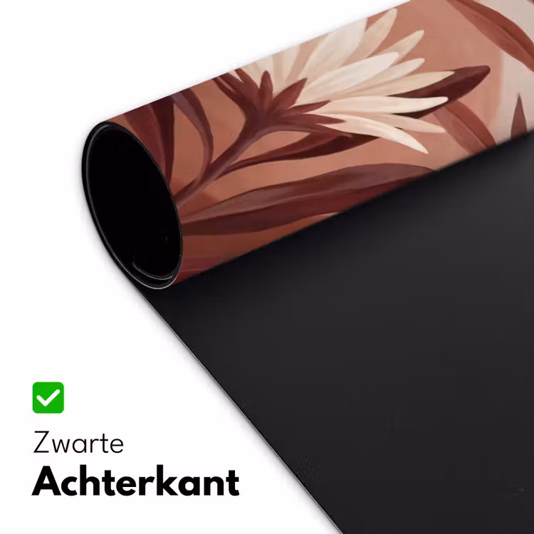 Planten - Bladeren - Botanisch - Modern - Bruin Muismat XXL klein -sfeer2