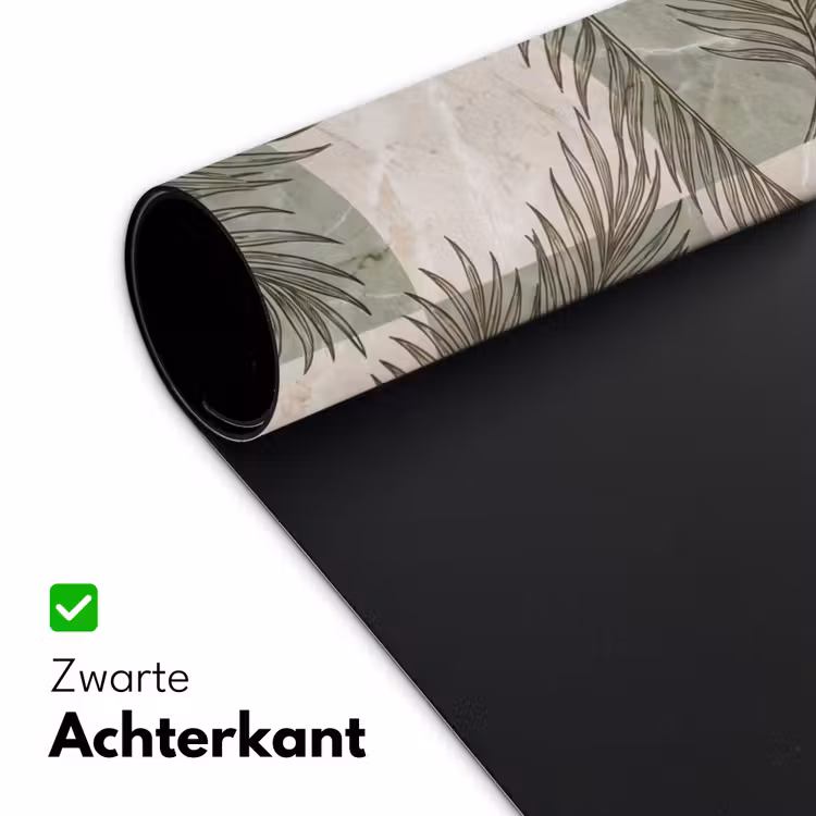 Planten - Bladeren - Marmer - Modern - Groen Muismat XXL klein -sfeer2