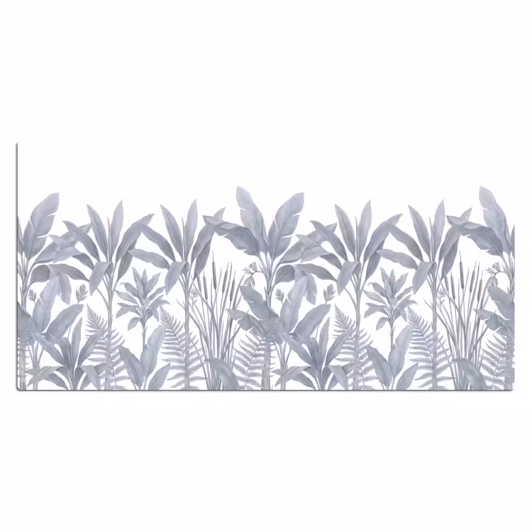 Planten - Bladeren - Natuur - Grijs Muismat XXL klein -3d_leeg