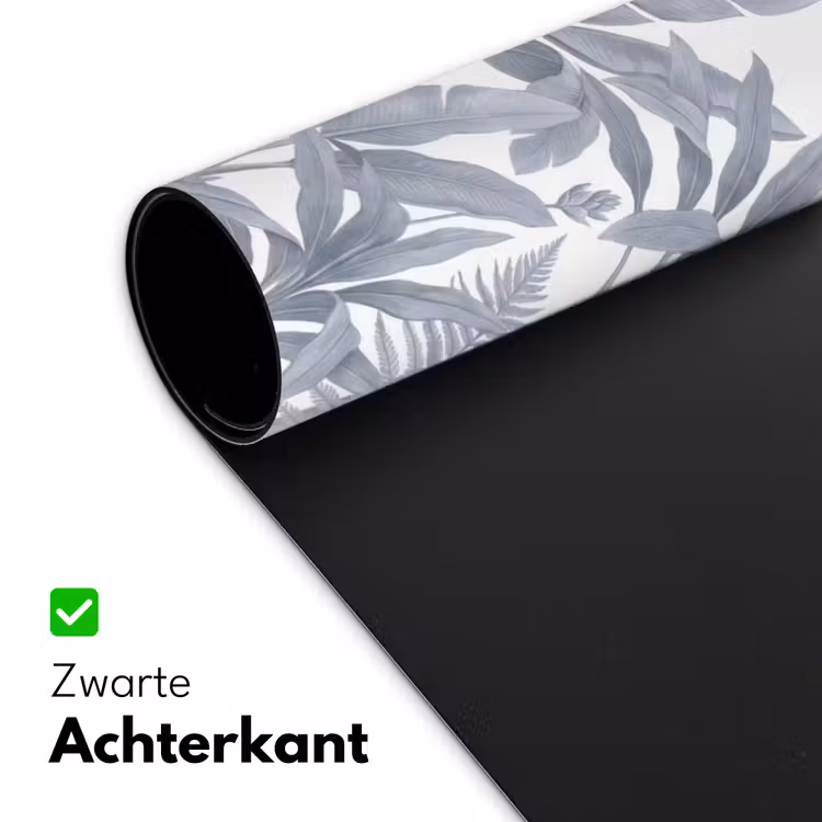 Planten - Bladeren - Natuur - Grijs Muismat XXL klein -sfeer2