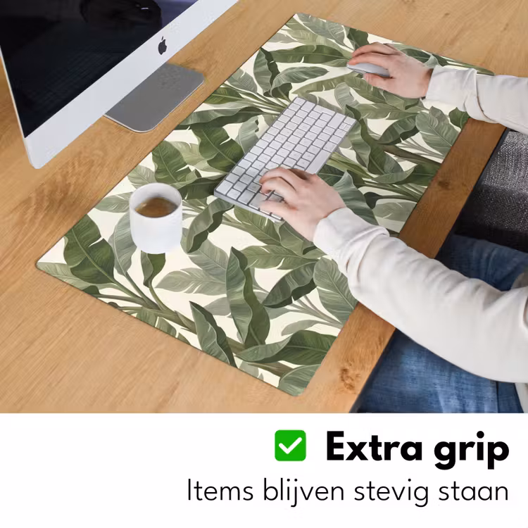 Planten - Bladeren - Tropisch - Groen Muismat XXL klein -sfeer3