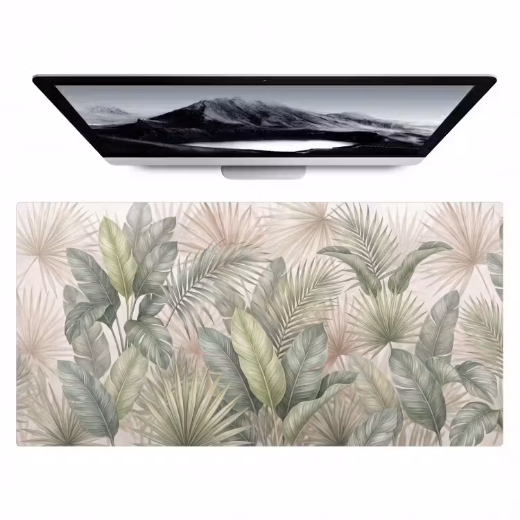 Planten - Tropisch - Bladeren - Groen - Natuur Muismat XXL klein -zzz3d