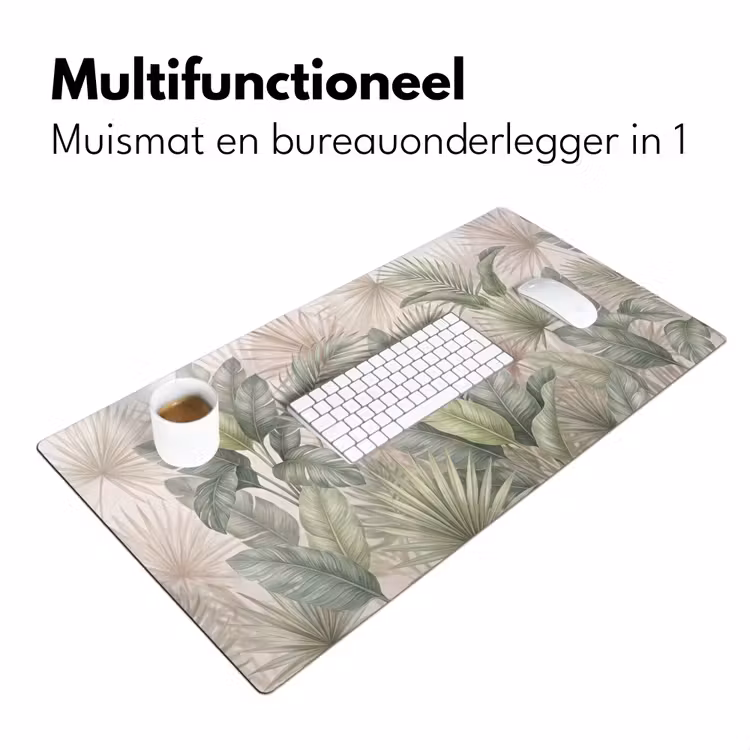 Planten - Tropisch - Bladeren - Groen - Natuur Muismat XXL klein -sfeer4