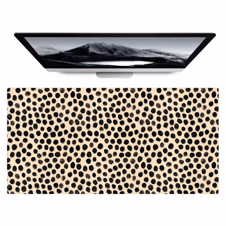 Stippen - Patroon - Zwart Muismat XXL klein 681 -zzz3d