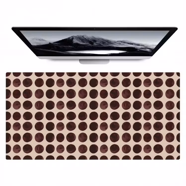 Stippen - Patroon - Bruin Muismat XXL klein 681 -zzz3d