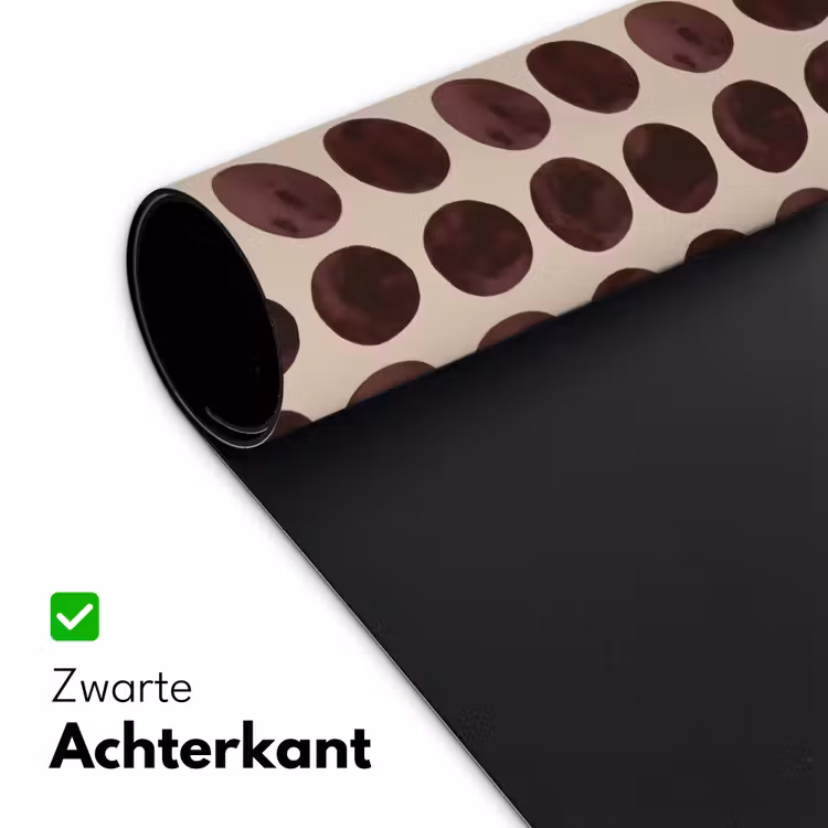 Stippen - Patroon - Bruin Muismat XXL klein 681 -sfeer2