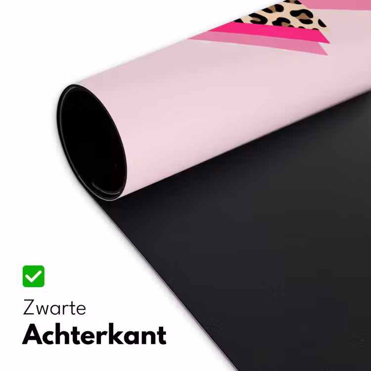 Stippen - Roze - Bliksem Muismat XXL klein -sfeer2