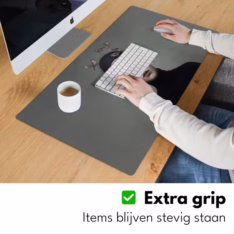 Portret - Vogels - Zwart Muismat XXL klein -sfeer3