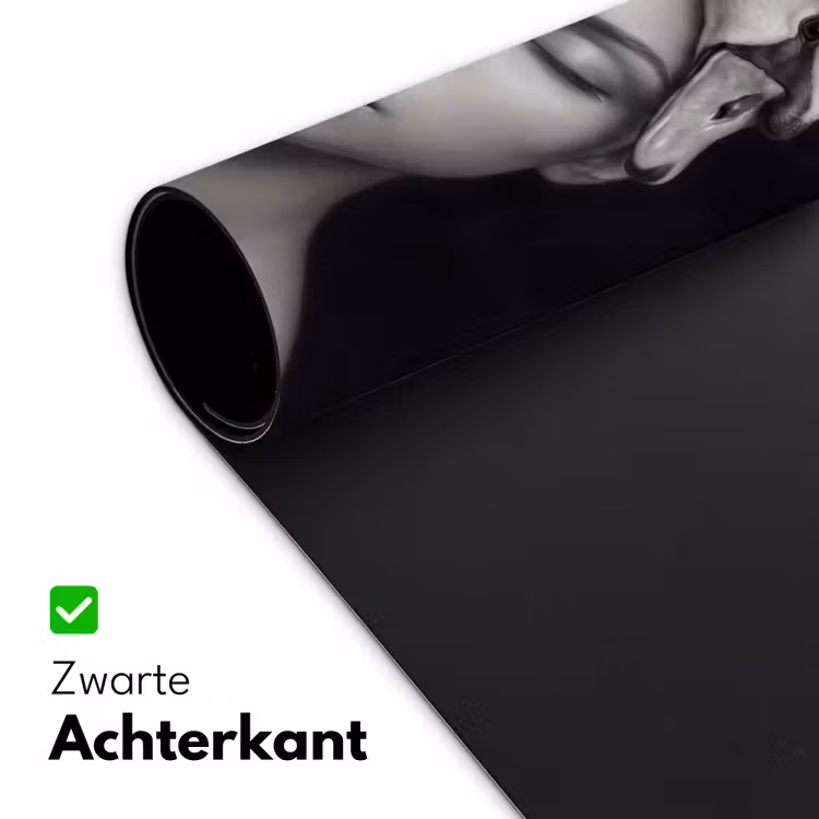 Portret - Zwaan - Zwart - Wit Muismat XXL klein -sfeer2