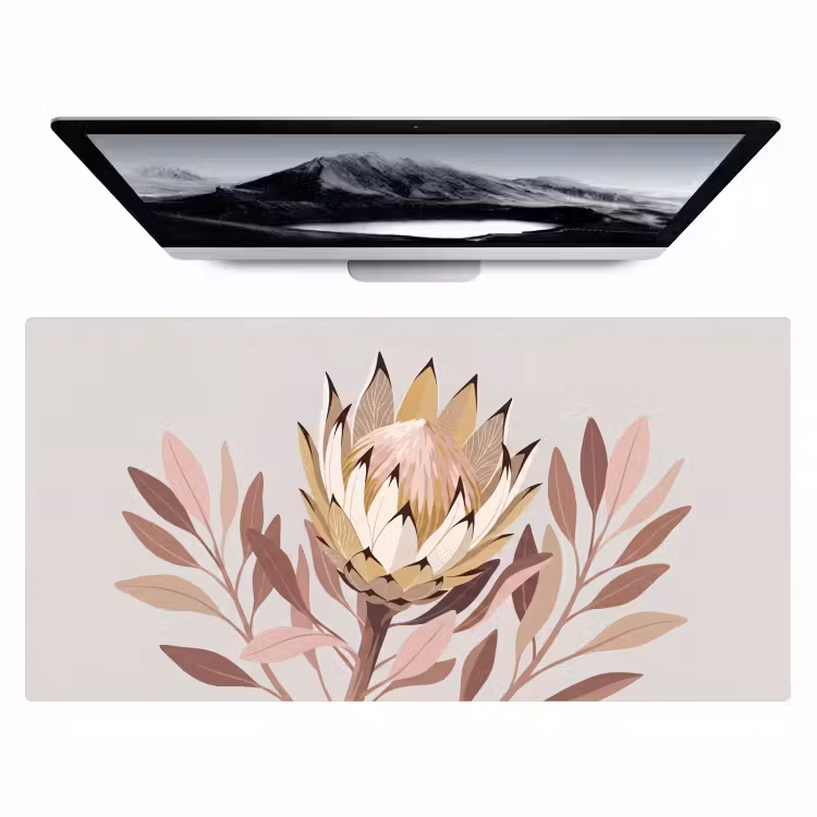 Protea - Bloem - Botanisch - Beige Muismat XXL klein -zzz3d