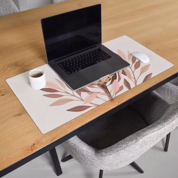 Protea - Bloem - Botanisch - Beige Muismat XXL klein -sfeer1