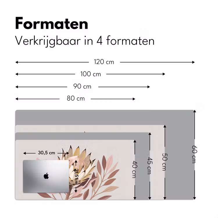 Protea - Bloem - Botanisch - Beige Muismat XXL klein -sfeer5