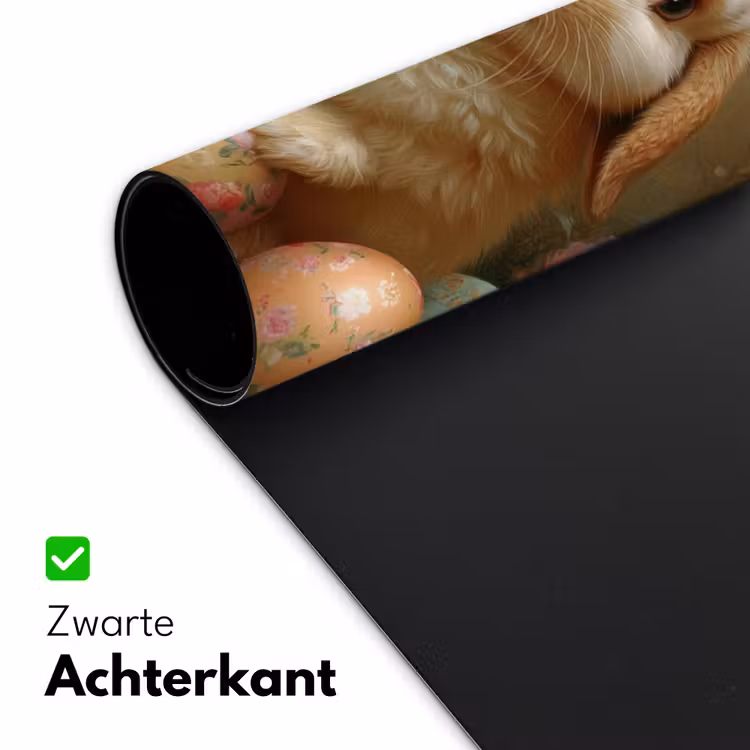 Konijn - Paaseieren - Stilleven Muismat XXL klein -sfeer2