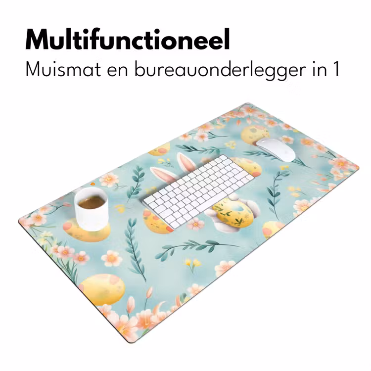Konijn - Eieren - Takjes Muismat XXL klein -sfeer4