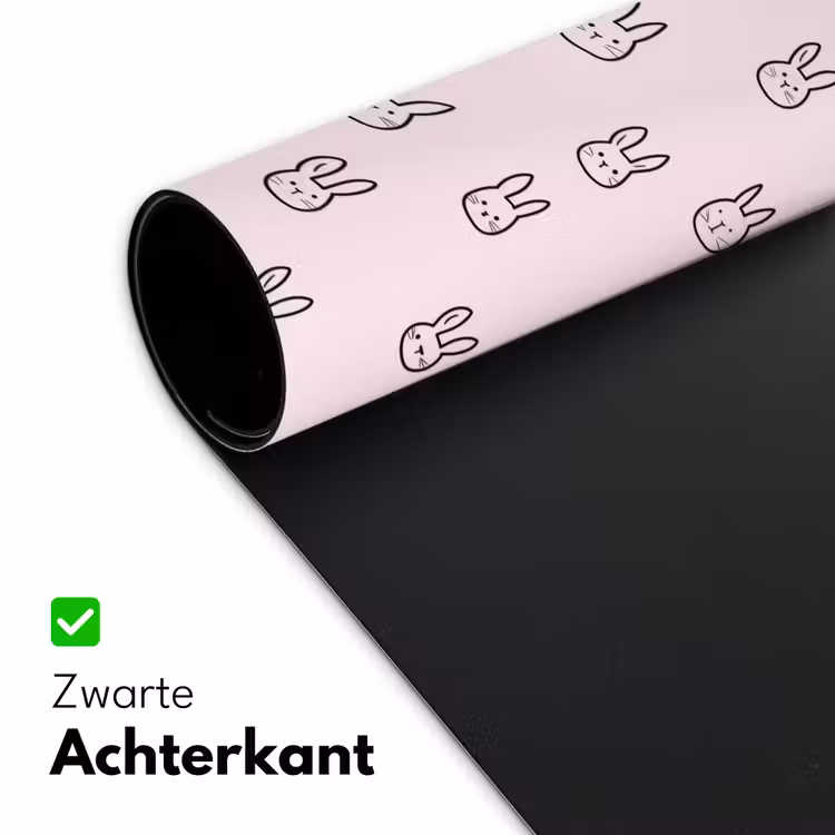 Konijnen - Minimalistisch - Roze Muismat XXL klein 681 -sfeer2