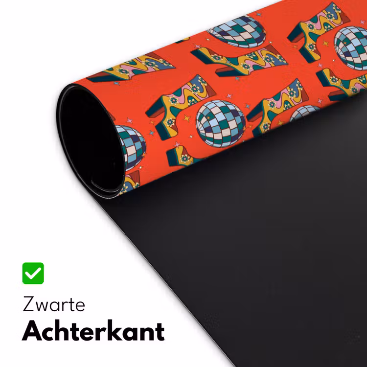 Rood - Disco - Patroon Muismat XXL klein 681 -sfeer2