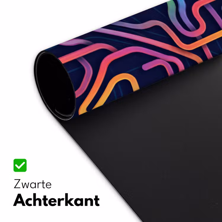 Retro - Abstract - Neon Muismat XXL klein -sfeer2
