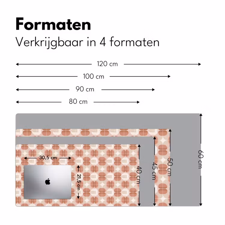 Retro - Klassiek - Roze Muismat XXL klein 681 -sfeer5