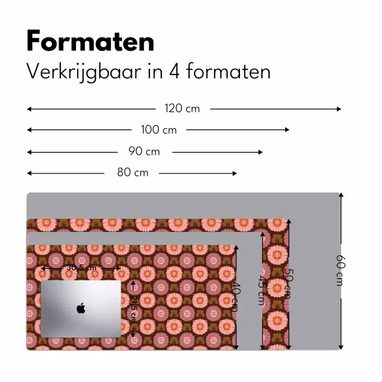 Retro - Madelief - Roze Muismat XXL klein 681 -sfeer5